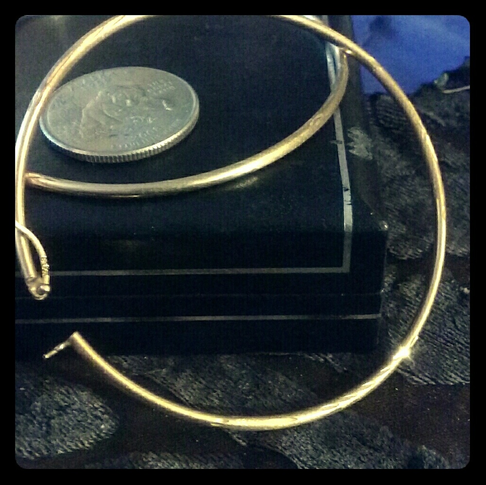 14KT YG Hoop Earrings